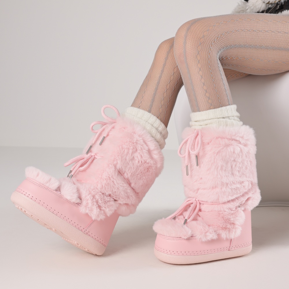 Furry Boots For Women Round To - Espadrille Slip On 评论和价格