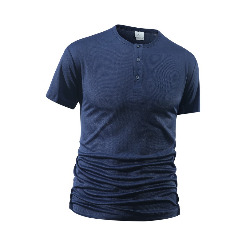 Summer Men's Solid Color Fitne - Shirt Camp Collar 评论和价格