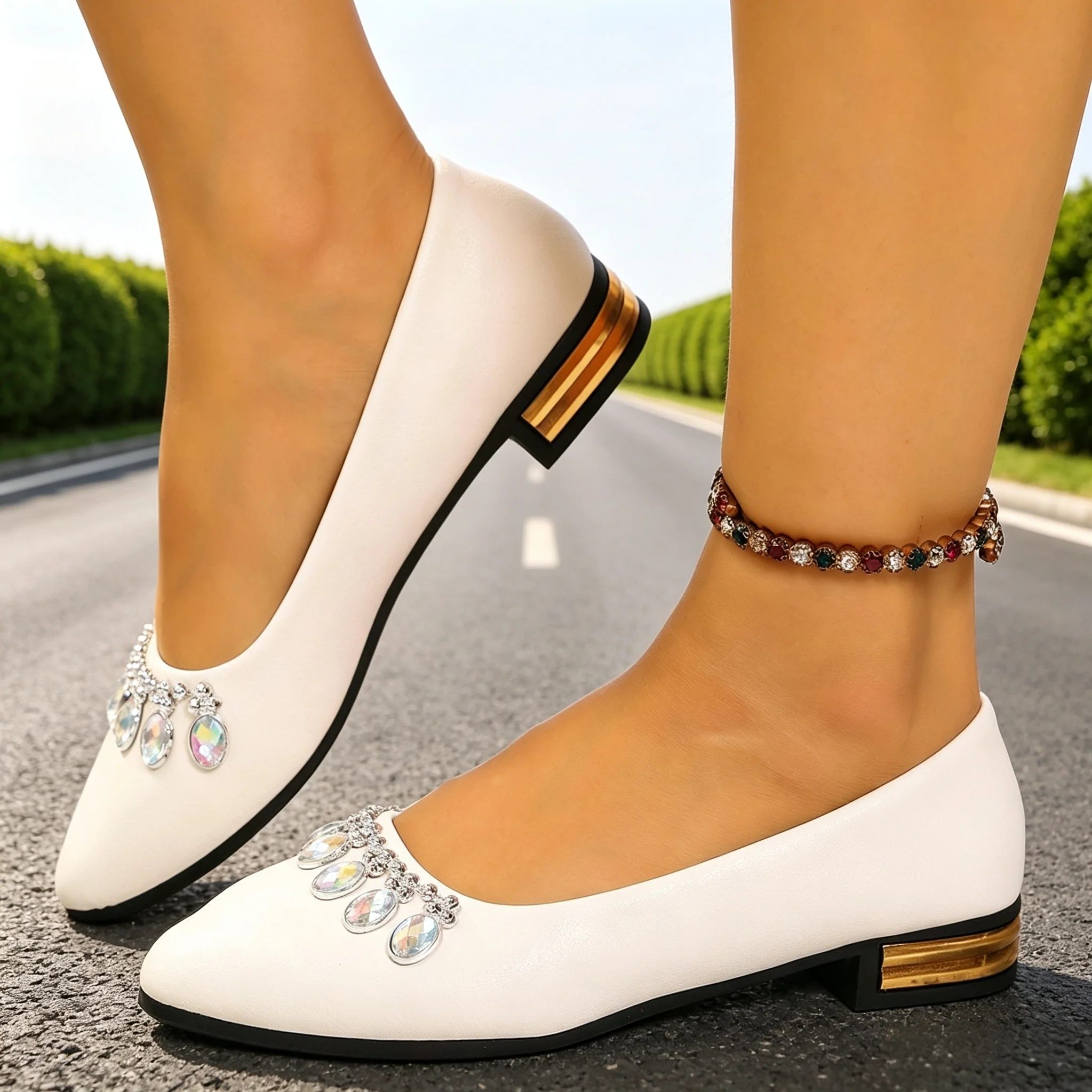 Women Flats Pointed Toe Ballet - Espadrille Slip On 评论和价格