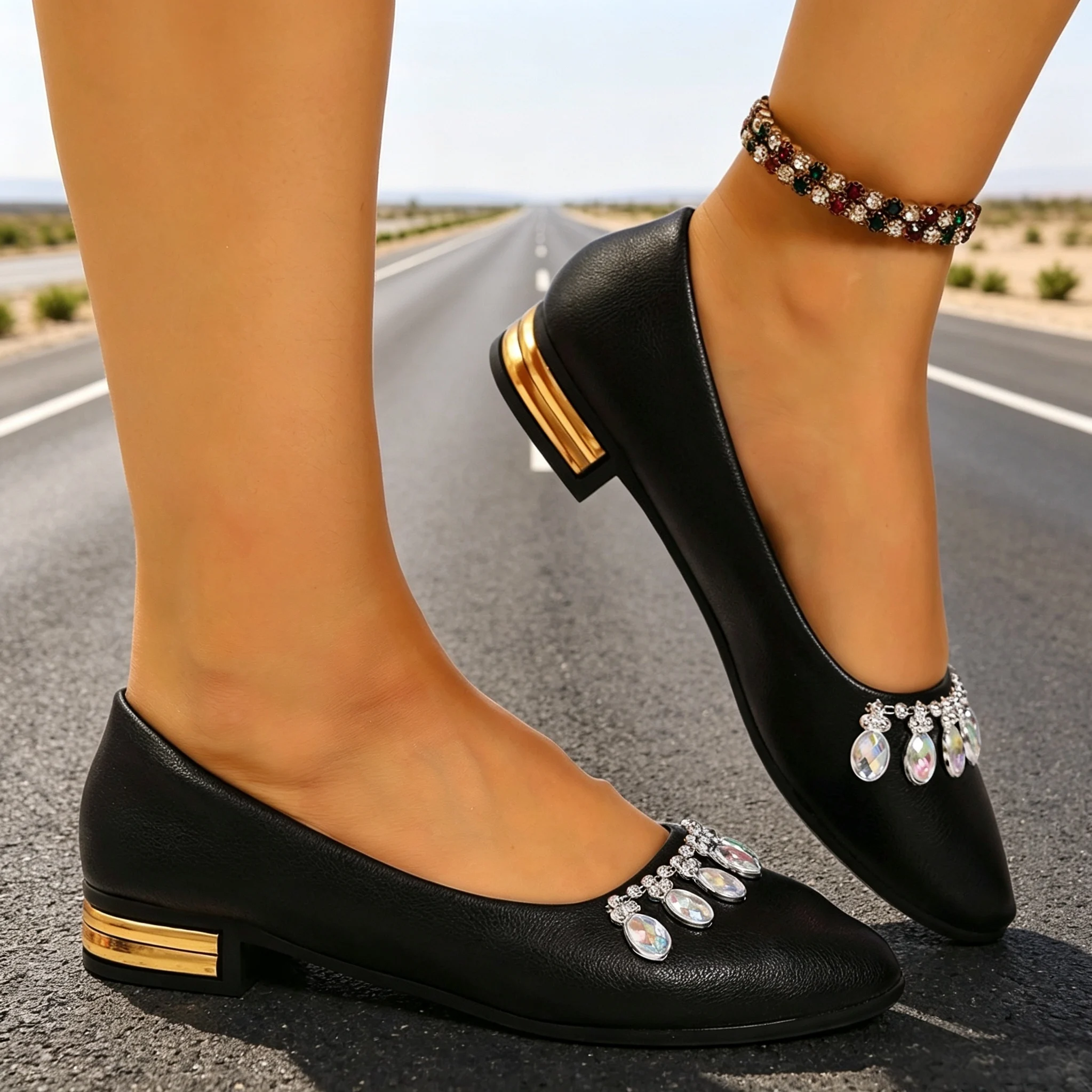 Women Flats Pointed Toe Ballet - Espadrille Slip On 评论和价格