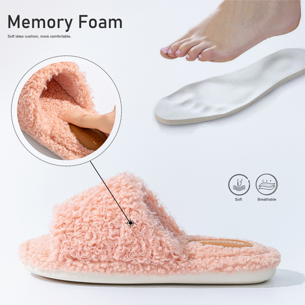 Pmoiste Fuzzy House Slippers W - Espadrille Slip On 评论和价格