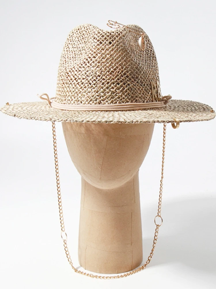 Panama Straw Sun Hat Wide Brim - Bucket Hat Straw 评论和价格