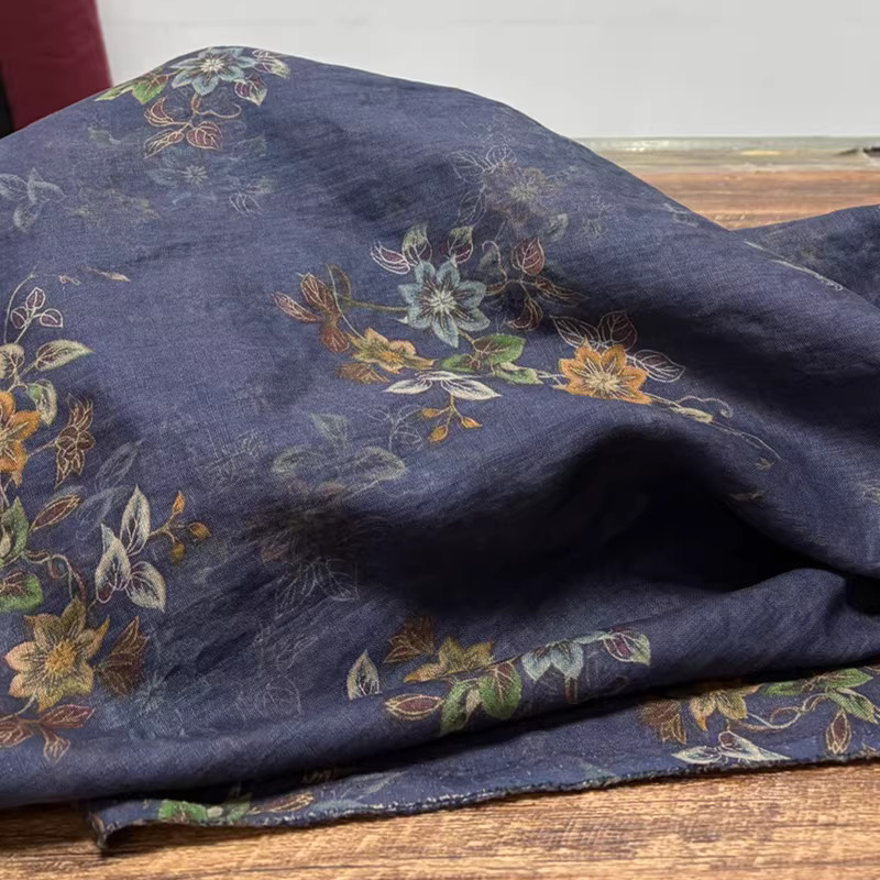 1yard High end pure flax tecid - Linen Shirt Breathable 评论和价格
